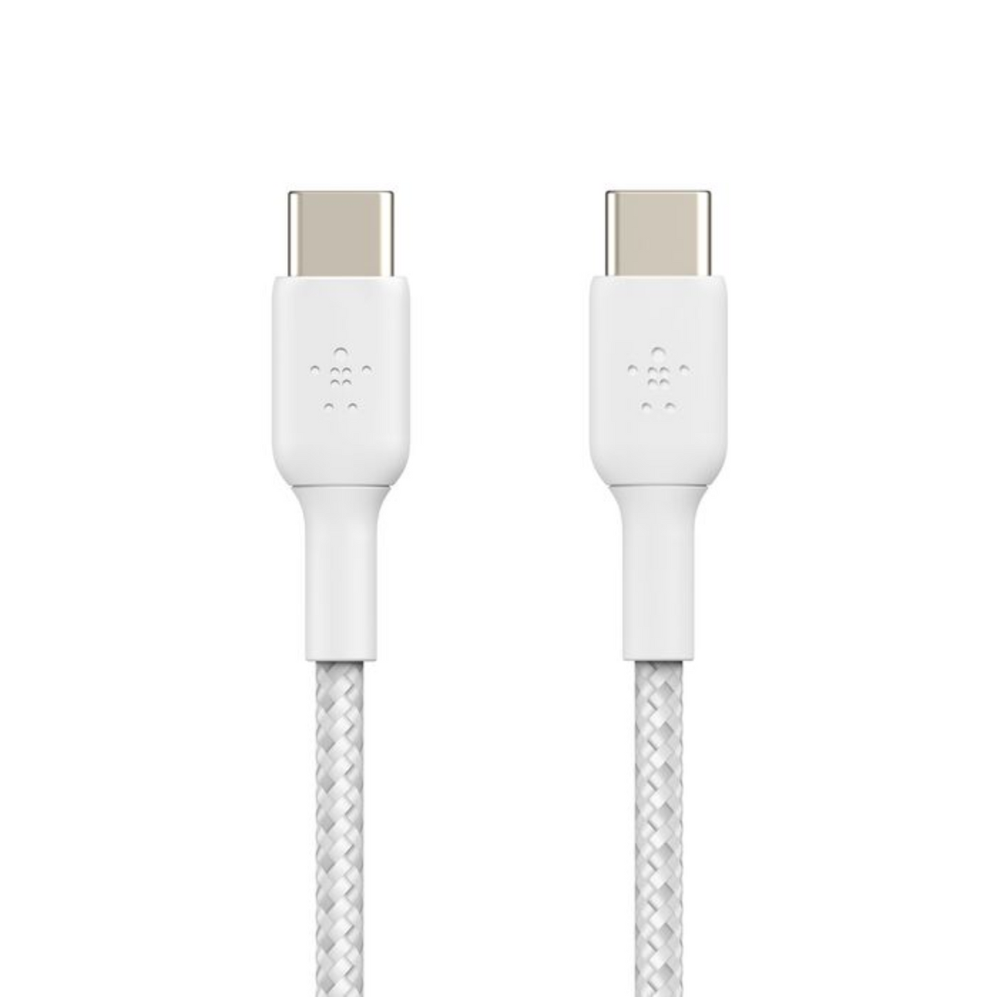 Belkin BoostCharge USB-C to USB-C Braided Cable 60W 2m – 2 Pack White Charging Cable | Vishal Electronics Kolkata
