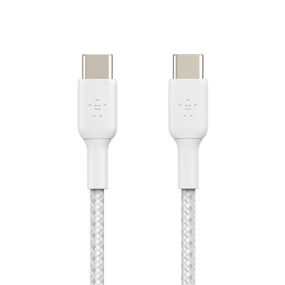 Belkin BoostCharge USB-C to USB-C Braided Cable 60W 2m – 2 Pack White Charging Cable | Vishal Electronics Kolkata