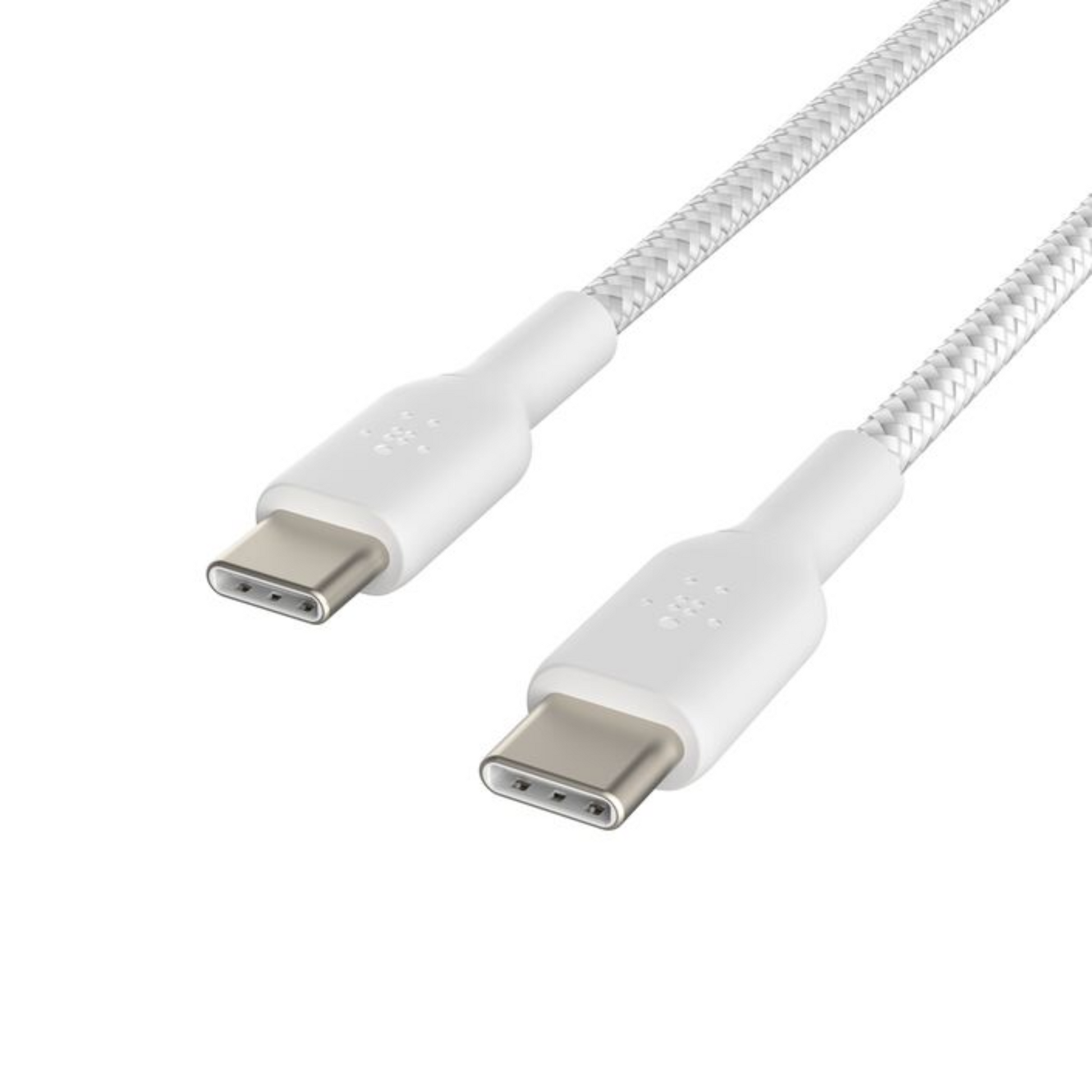 Belkin BoostCharge USB-C to USB-C Braided Cable 60W 2m – 2 Pack White Charging Cable | Vishal Electronics Kolkata