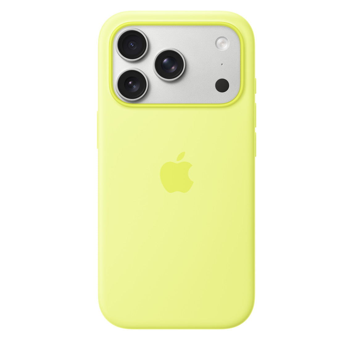 iPhone 17 Pro Silicone Case With Magsafe Neon Yellow Mobile Case | Vishal Electronics Kolkata