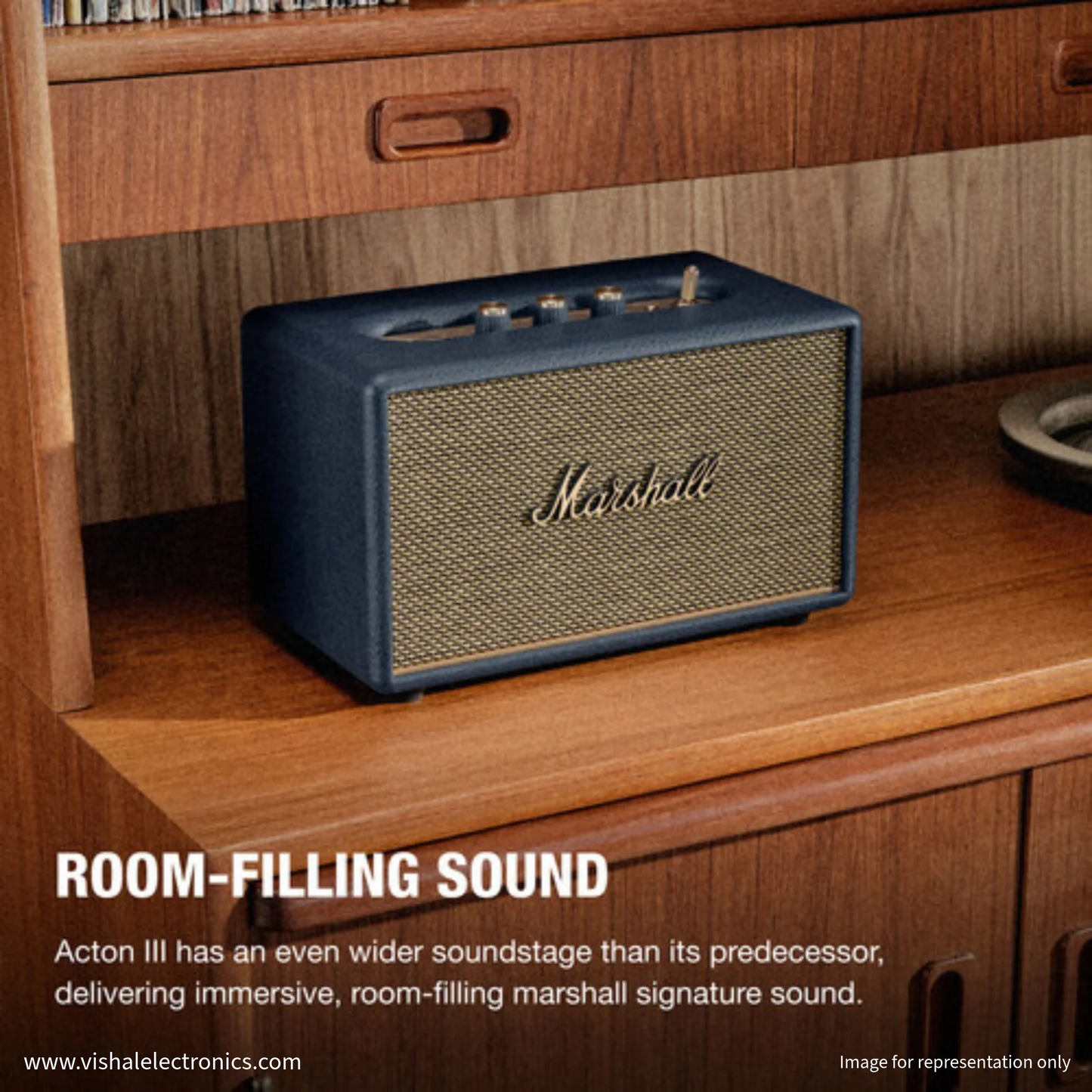 Marshall Acton III Bluetooth Home Speaker with Wide Stereo Sound & Iconic Marshall Design Speaker | Vishal Electronics Kolkata