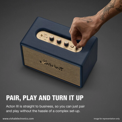 Marshall Acton III Bluetooth Home Speaker with Wide Stereo Sound & Iconic Marshall Design Speaker | Vishal Electronics Kolkata