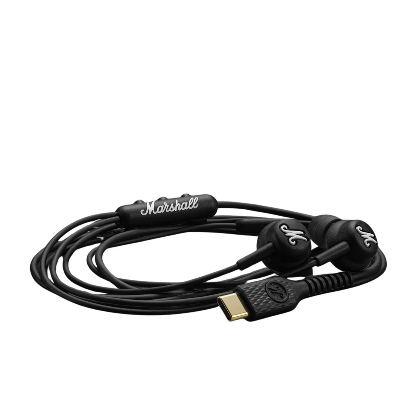 Marshall Mode USB-C In-Ear Wired Earphones with Mic & Remote – Black Wired Earphones | Vishal Electronics Kolkata
