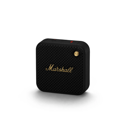 Marshall Willen Portable Bluetooth Speaker Black & Brass Speaker | Vishal Electronics Kolkata