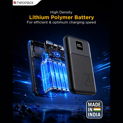 Neopack Slimline Powerbank 20000mAh 22.5W PD – Black