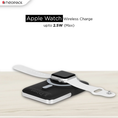 Neopack 3-in-1 Wireless Powerpack 10000mAh MagSafe Compatible - Space Grey Power Bank | Vishal Electronics Kolkata