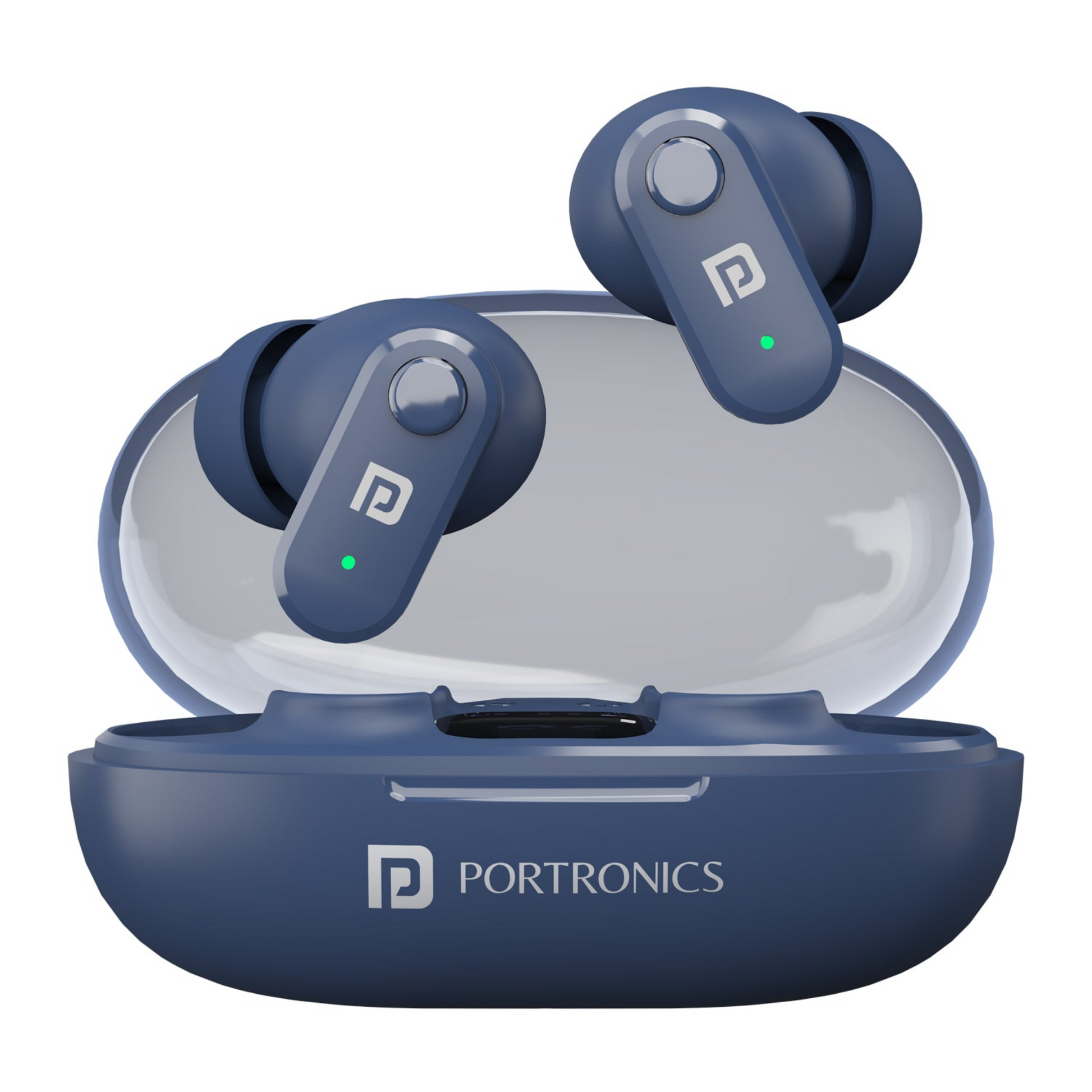 Portronics Harmonics Twins S16 TWS Earbuds with 10mm Drivers & LED Display True Wireless Earbuds | Vishal Electronics Kolkata
