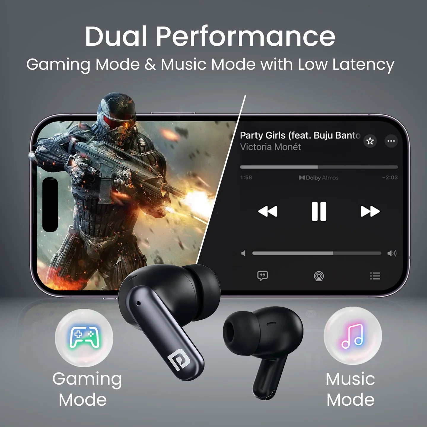 Portronics Twins One Plus TWS Earbuds TWS Earbuds | Vishal Electronics Kolkata