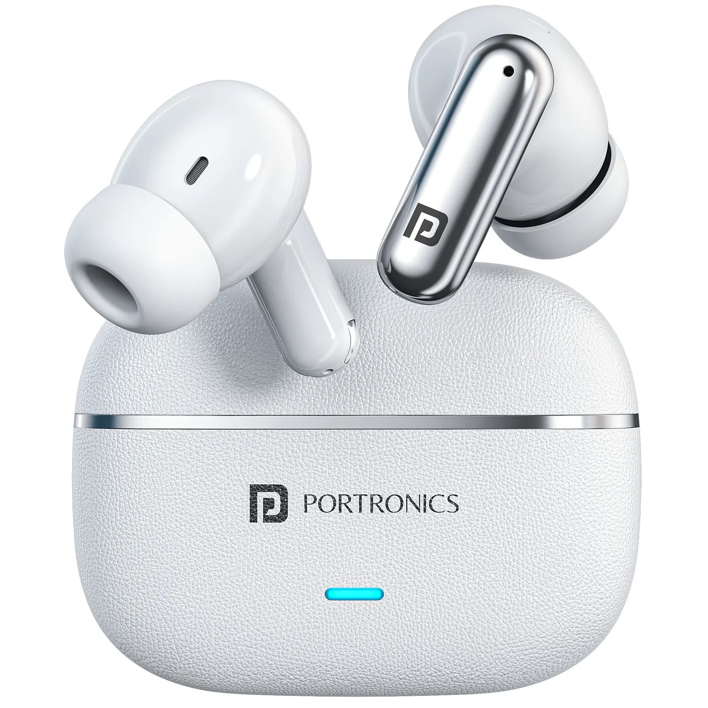 Portronics Twins One Plus TWS Earbuds White TWS Earbuds | Vishal Electronics Kolkata