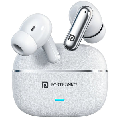Portronics Twins One Plus TWS Earbuds White TWS Earbuds | Vishal Electronics Kolkata