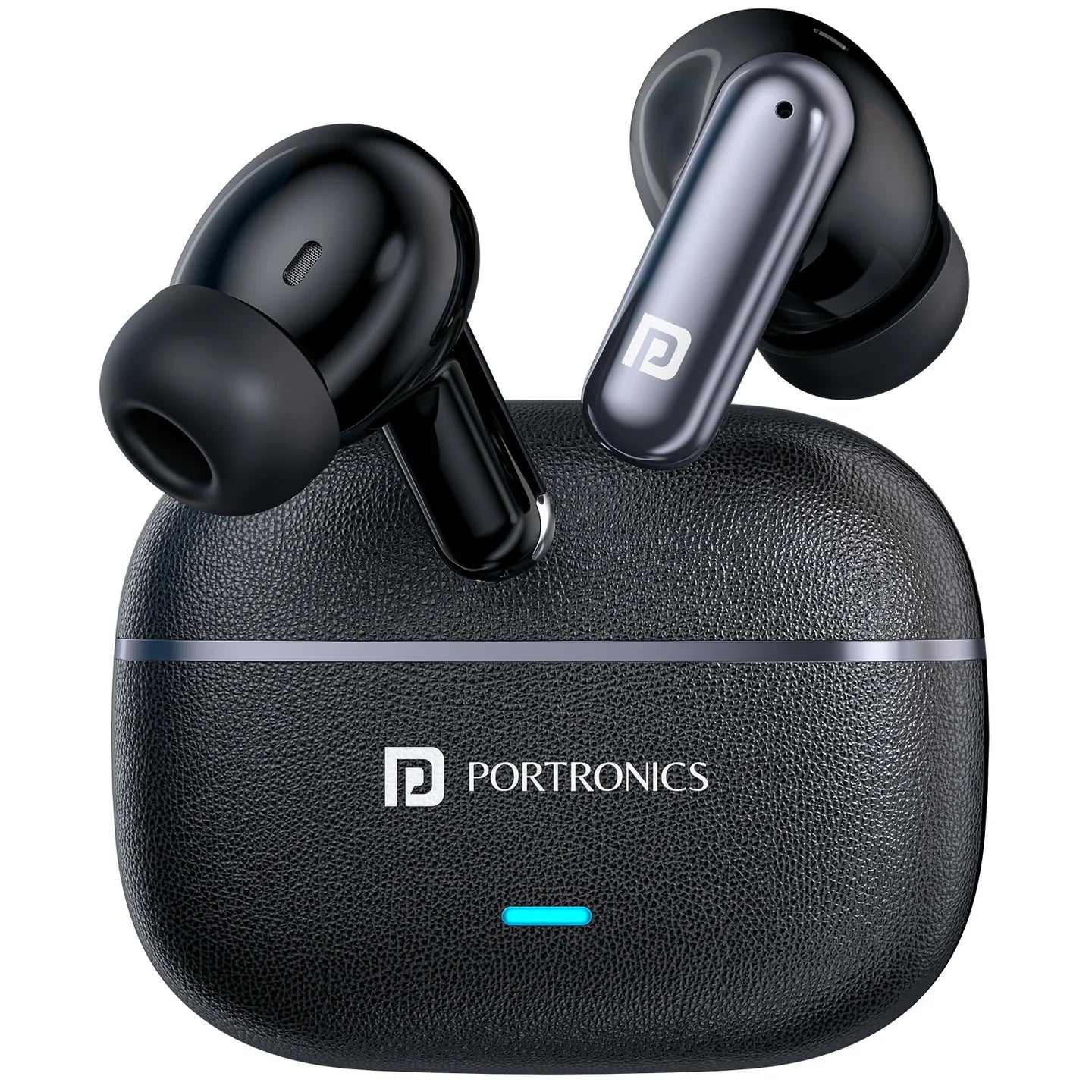 Portronics Twins One Plus TWS Earbuds Black TWS Earbuds | Vishal Electronics Kolkata