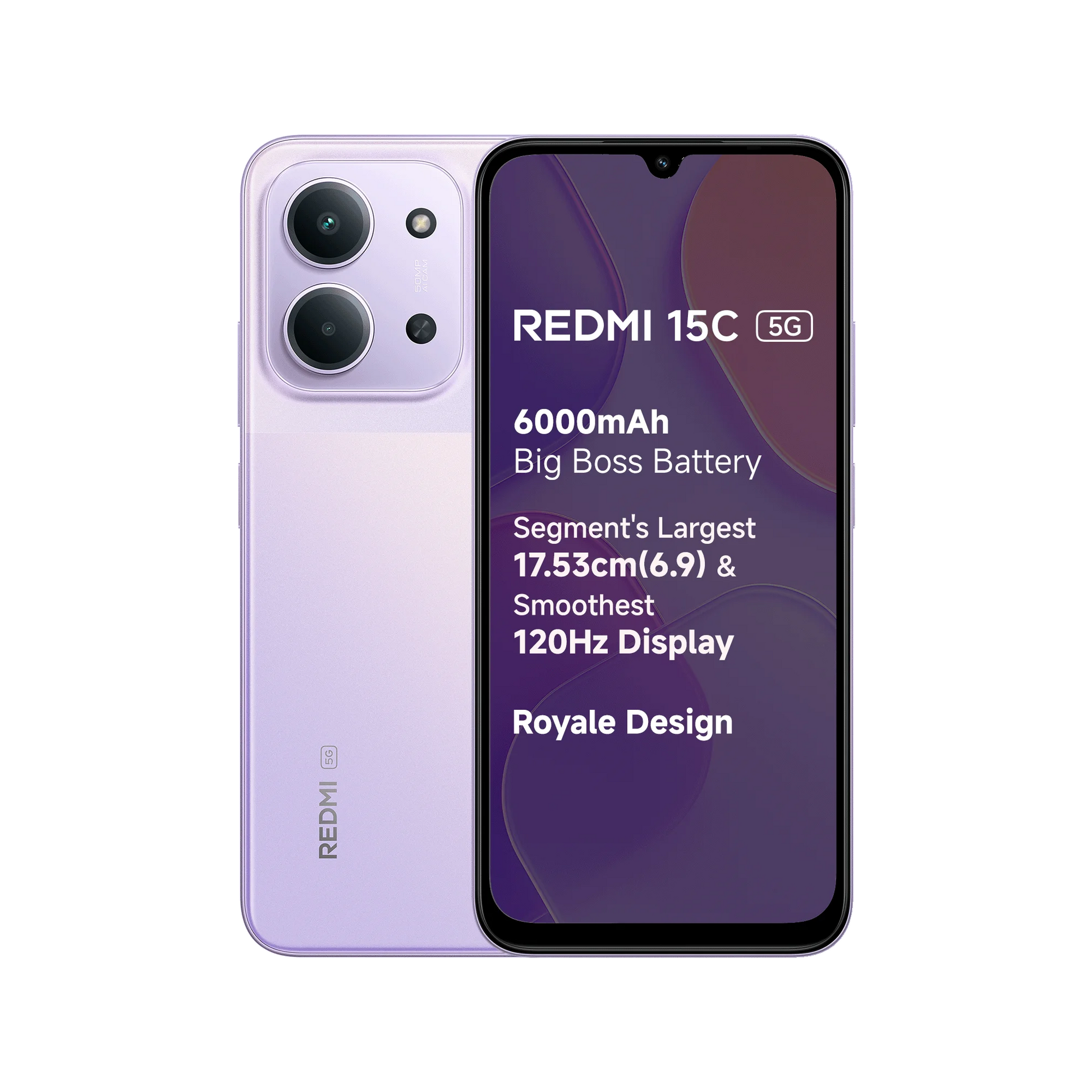 Redmi 15C 5G Dusk Purple Smartphone | Vishal Electronics Kolkata