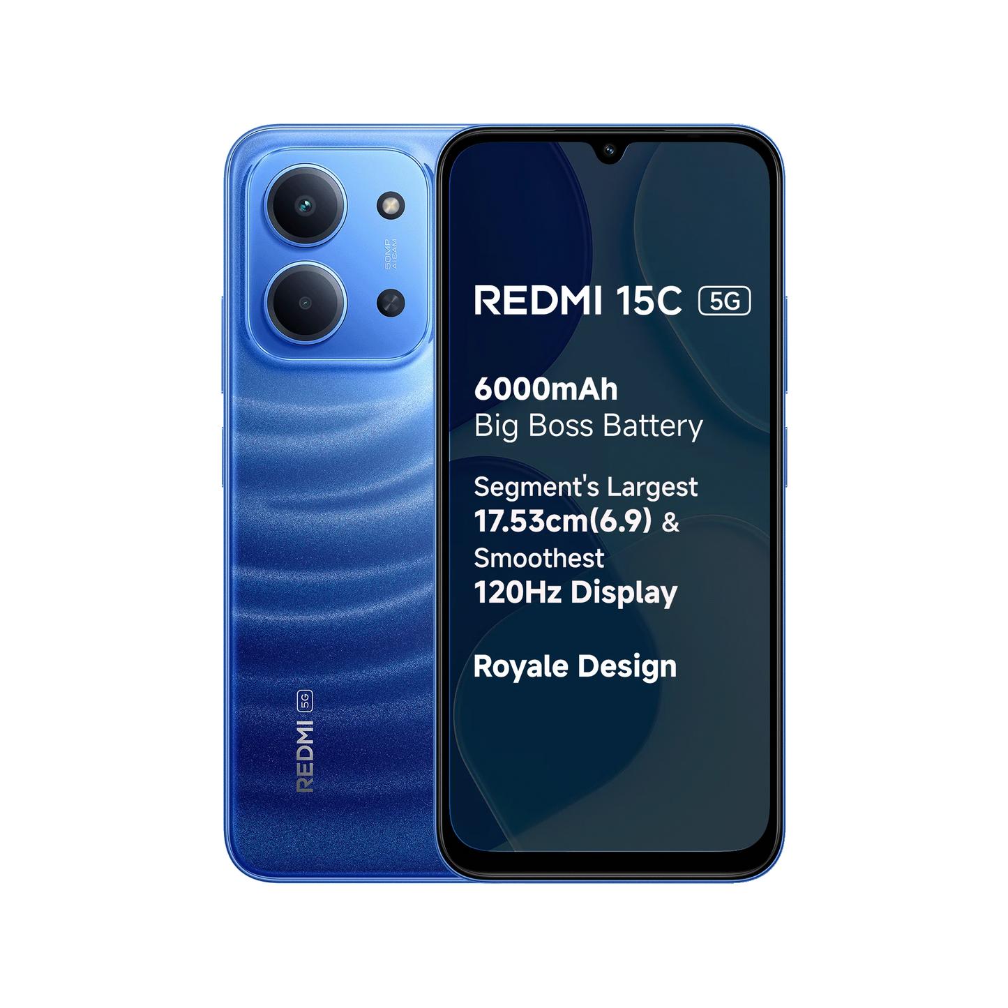 Redmi 15C 5G Moonlight Blue Smartphone | Vishal Electronics Kolkata