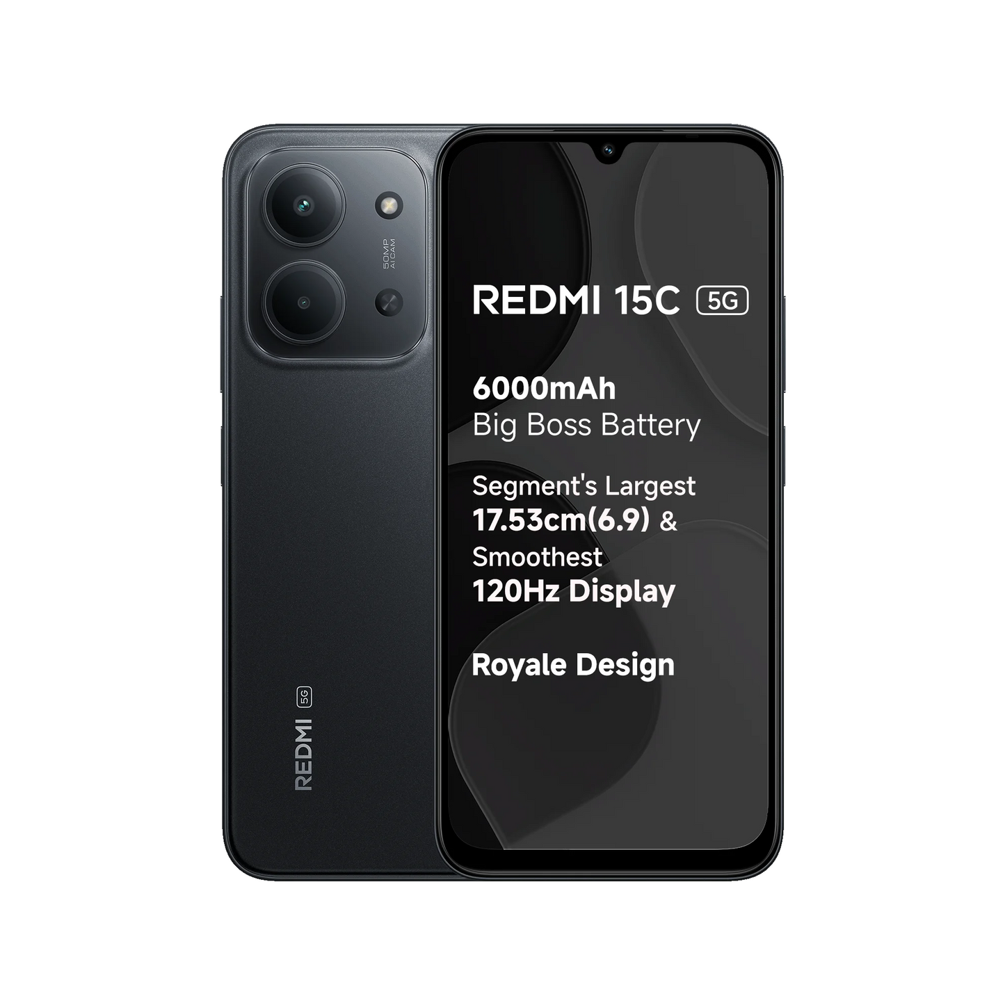 Redmi 15C 5G Midnight Black Smartphone | Vishal Electronics Kolkata